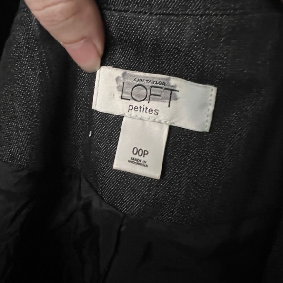 Ann Taylor LOFT Womens Black Blazer Jacket 00P 3/4 Sleeves - Picture 7 of 7